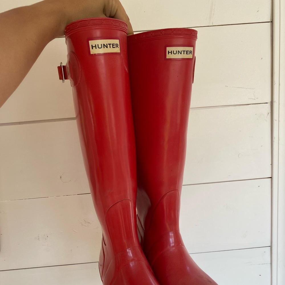 Hunter Original Tall Rainboots (Red)